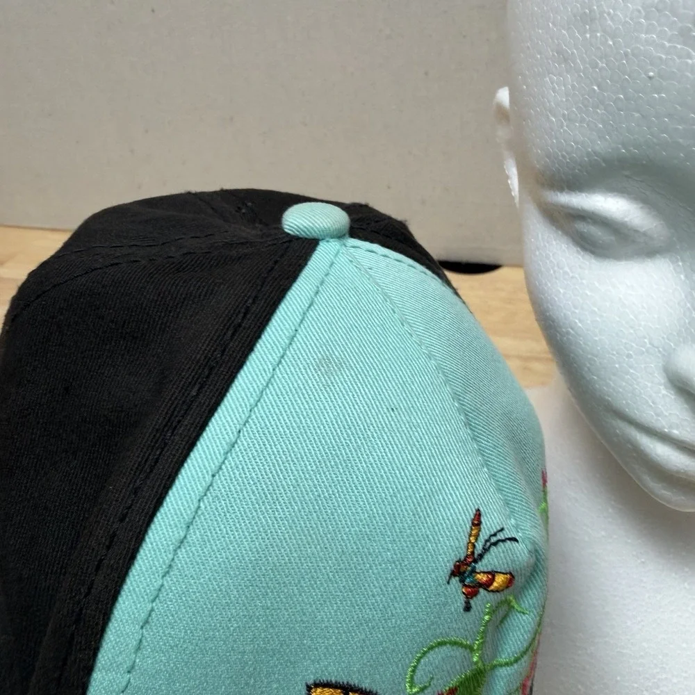 Ed Hardy Trucker Hat‎ Kids Butterfly Fairy Embroidered Y2K Blue Cap